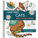 Large Print Easy Color & Frame - Cats (Stress Free Coloring Book)