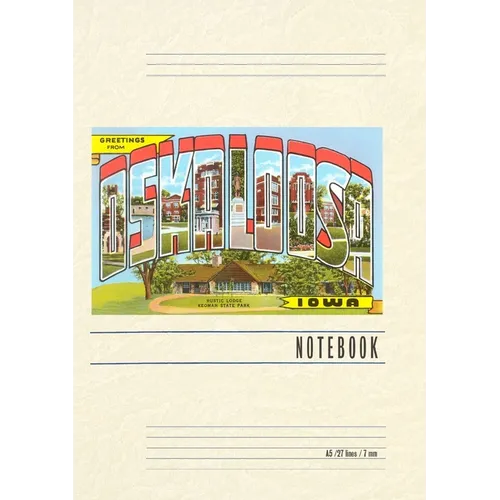 Vintage Lined Notebook Greetings from Oskaloosa