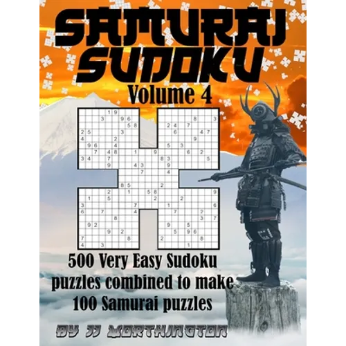 Samurai Sudoku Large Print for Adults and Kids: 500 Individual Very Easy Sudoku Puzzles Interlinked to Form 100 Samurai Sudoku Master Puzzles