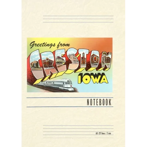 Vintage Lined Notebook Greetings from Creston