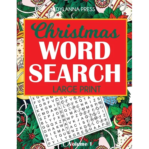 Christmas Word Search Puzzles, Large Print