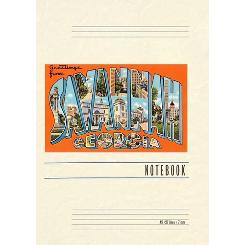 Vintage Lined Notebook Greetings from Savannah