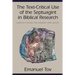 The Text-Critical Use of the Septuagint in Biblical Research