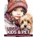 Kids And Pet Lovers: Little Girl Portrait And Animal Grayscale Coloring Books For Adults Relaxation & Relief Stress