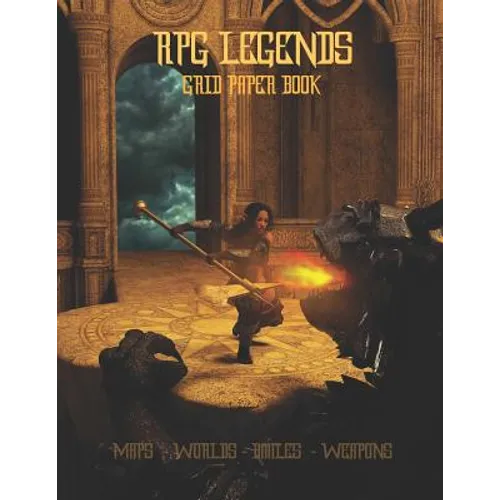 RPG Legends Grid Paper Book: Large 8.5x11 Inch 5x5 Graph Paper Role Play Book, Design Maps, Fantasy Worlds and Battles