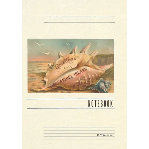 Vintage Lined Notebook Greetings from Sanibel Island, Florida