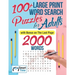 100+ Large Print Word Search Puzzles for Adults: with Bonus on The Last Page