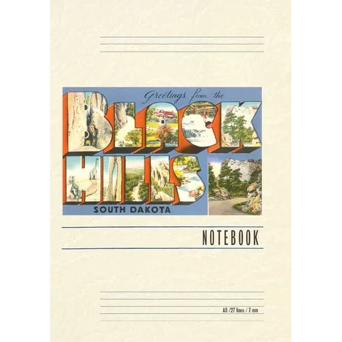 Vintage Lined Notebook Greetings from the Black Hills